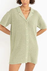 Abby knit shirt dress