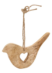 Oiseau suspendu décoratif en bois