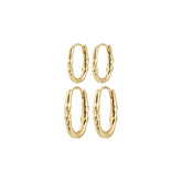 Boucles d'oreilles créoles Sense, ensemble 2 en 1