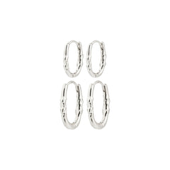 Boucles d'oreilles créoles Sense, ensemble 2 en 1