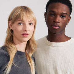 STAY BOUCLES D'OREILLES HUGGIE RECYCLÉES, 2-EN-1