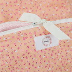 Petite trousse fleurs fond orangé