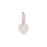 Pendentif coeur en quartz rose ou agate CHARM