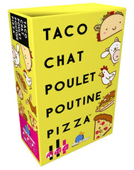 Taco, chat, poulet, poutine, pizza