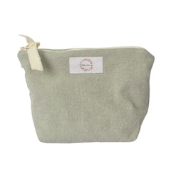 Petite trousse en lin vert