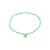 Bracelet Indie vert menthe, plaqué or