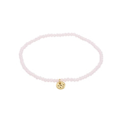 Bracelet Indie rose pâle, plaqué or