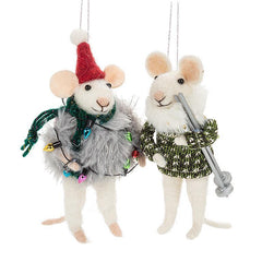 Décoration de souris d'hiver