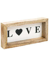 Décoration LOVE bois de manguier naturel