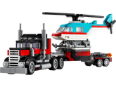 Lego creator camion à plateau avec hélicoptère