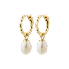 Berthe recycled pearl hoop earrings