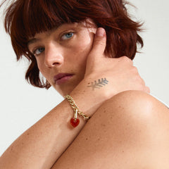 Pendentif coeur en quartz rose ou agate CHARM