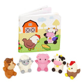 Battat - Marionnettes à doigts "Farm Friends" avec livre couleurs changeantes