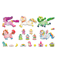 Boîte magnétique de voyage - Licornes