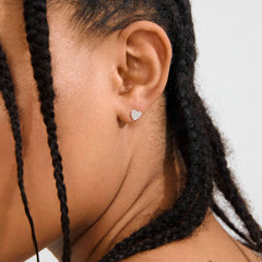 Pilgrim boucles d'oreilles coeur cristaux recyclées