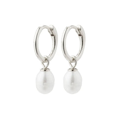 Berthe recycled pearl hoop earrings