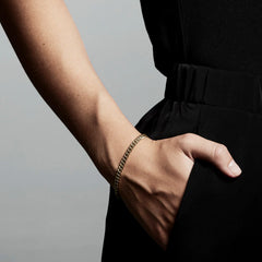 Bracelet chaîne gourmette Fushia