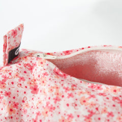 Petite trousse fleurs roses cylindre