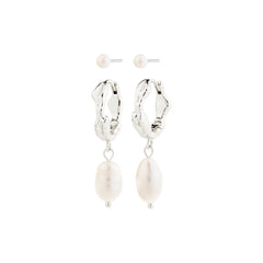 Boucles d'oreilles en perles Jonne, ensemble 2 en 1