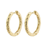 Boucles d'oreilles créoles à texture rustique Elanor