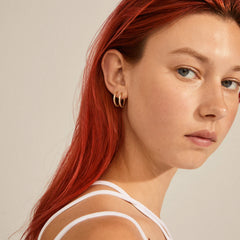 Boucles d'oreilles créoles à texture rustique Elanor