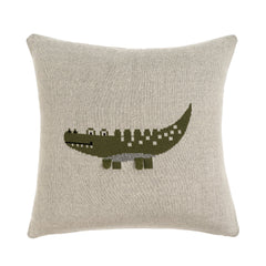 Crocodile knit pillow