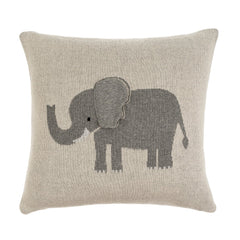 Coussin tricoté éléphant 18x18