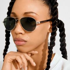 CHEVY lunettes de soleil recyclées brun/argent