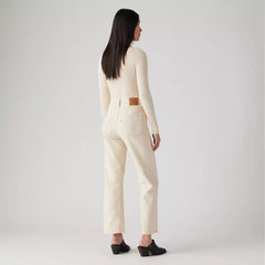 Ribcage Straight Ankle - Pantalon droit côtelé pour femme