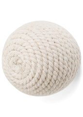 Poignée ronde en coton tressé, couleur ivoire