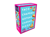 Taco, chapeau, gâteau, cadeau, pizza