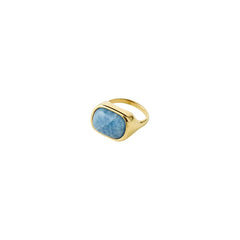 Bague en pierre bleue recyclée NOW