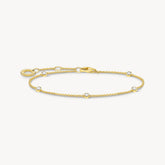 Bracelet blanche pierres or