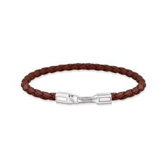 Bracelet fin argent en cuir