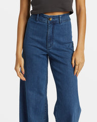 Free Fall Indigo Wide-Leg Jeans