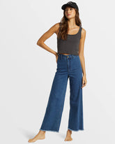 Free Fall Indigo Wide-Leg Jeans