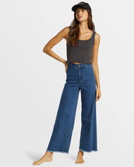 Free Fall Indigo Wide-Leg Jeans