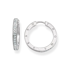 Créoles massives de taille moyenne avec zircons en argent - Thomas Sabo