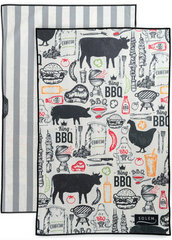 Linges à vaisselle Le roi du gril (Lot de 2)