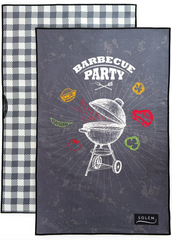 Linges à vaisselle Le roi du gril (Lot de 2)