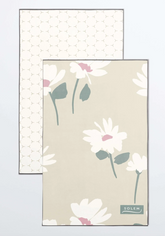 Serviettes à main Collection Marguerite en brise - Beige (Lot de 2)