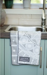 Linges à vaisselle les Raffinés Gris (Lot de 2)