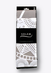 Linges à vaisselle les Raffinés Gris (Lot de 2)