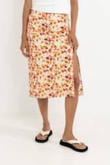 Haven floral midi skirt