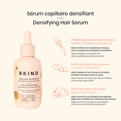 Bkind - Sérum capillaire densifiant avec peptides et racine de curcuma