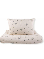 Couette matelassée et taie d'oreiller | Mousseline de coton 100 % bio | Super douce et respirante |