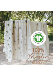 Lot de 2 couvertures d'emmaillotage 100 % mousseline de coton bio, super douces, pour bébés filles et garçons, couverture de réception nouveau-né, 119,4 x 119,4 cm