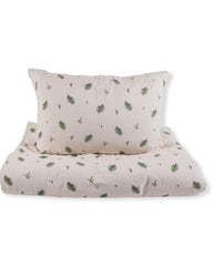 Couette matelassée et taie d'oreiller | Mousseline de coton 100 % bio | Super douce et respirante |