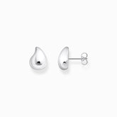 Petits clous d'oreilles en argent de forme organique