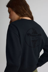 Chandail en molleton à col rond pour Femme